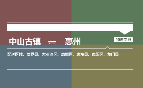 中山古镇到惠州物流专线-中山古镇至惠州货运物流运输