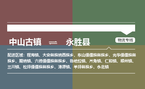 中山古镇到永胜县物流专线-中山古镇至永胜县货运物流运输
