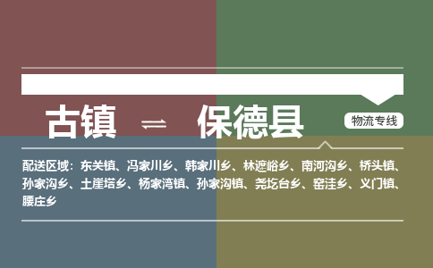 古镇到保德县物流专线-古镇到保德县货运-卡班运输