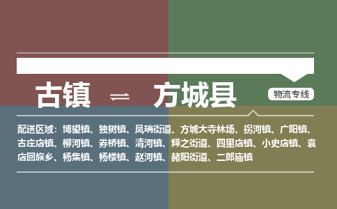 古镇到方城县物流专线-古镇到方城县货运-卡班运输