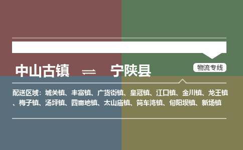 中山古镇到宁陕县物流专线-中山古镇至宁陕县货运物流运输