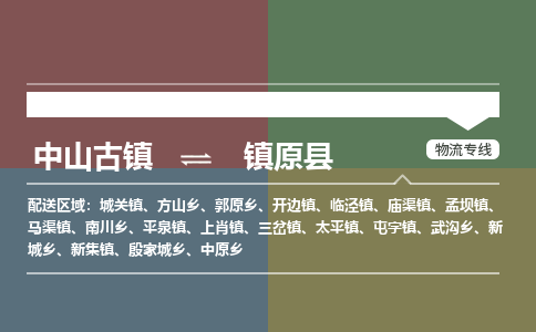 中山古镇到镇原县物流专线-中山古镇至镇原县货运物流运输