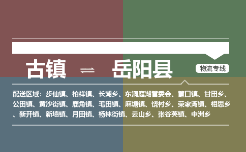 古镇到岳阳县物流专线-古镇到岳阳县货运-卡班运输