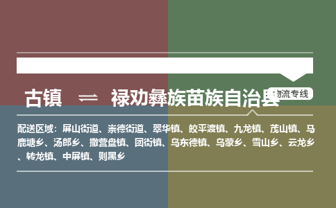 古镇到禄劝彝族苗族自治县物流专线-古镇到禄劝彝族苗族自治县货运-卡班运输