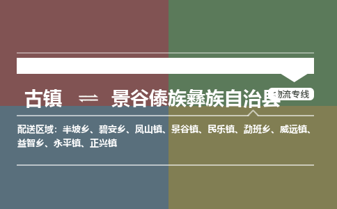 古镇到景谷傣族彝族自治县物流专线-古镇到景谷傣族彝族自治县货运-卡班运输